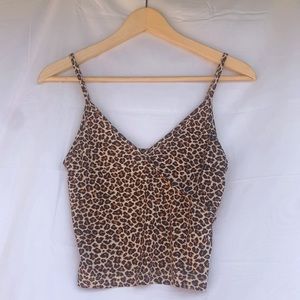 Urban Outfitters Leopard Print Surplice Cami